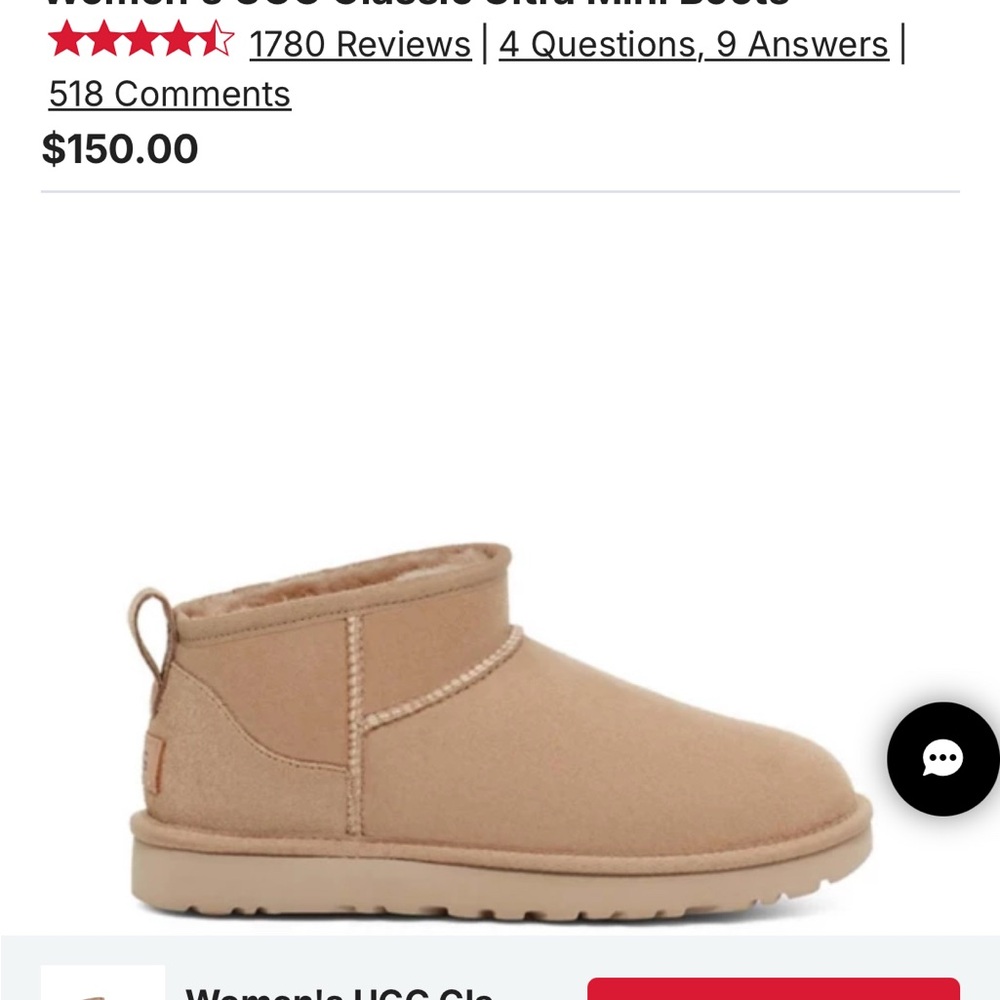 UGG Classic Ultra Mini Boots - Chestnut